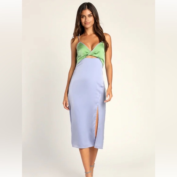 Lulu’s cut out color-block midi dress NWT - Picture 3 of 5